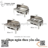 Nồi buffet chữ nhật nắp mở, nồi hâm buffet inox hình chữ nhật 723