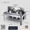Nồi buffet hâm súp cháo hình chữ nhật, Nồi buffet đôi 724