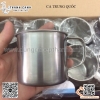 Ca inox 7 cm giá rẻ, cốc inox có quai cho học sinh hàng rẻ