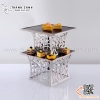 Chân kê đĩa buffet inox 304 mạng rối độc đáo mới lạ