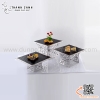 Chân kê đĩa buffet inox 304 mạng rối độc đáo mới lạ