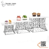 Chân kê đĩa buffet inox 304 mạng rối độc đáo mới lạ
