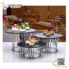 Chân kê buffet hình tròn nan dọc, Chân đế tròn kê dĩa buffet cao cấp