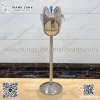 Chân xô rượu bầu, chân xô đá Pháp bằng inox hình trục dáng cao khum ôm trọn xô đá bầu inox ( chân không kèm xô)