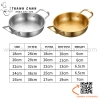 Nồi nấu mì Hàn Quốc, chảo inox nấu canh bánh gạo Topokki màu trắng hoặc màu vàng nhiều kích thước