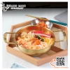 Nồi nấu mì Hàn Quốc, chảo inox nấu canh bánh gạo Topokki màu trắng hoặc màu vàng nhiều kích thước