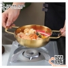 Nồi nấu mì Hàn Quốc, chảo inox nấu canh bánh gạo Topokki màu trắng hoặc màu vàng nhiều kích thước