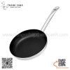 Chảo chống dính inox đáy bằng size lớn, chảo inox chống dính cán cầm bằng inox có thể dùng từ