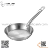 Chảo inox cán dài chuyên dụng cho bếp Âu, đáy đun từ cao cấp