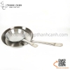 Chảo inox cán dài chuyên dụng cho bếp Âu, đáy đun từ cao cấp