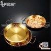 Chảo vàng inox phong cách Hàn Quốc chuyên dụng bày đồ ăn, gà rán, hải sản