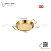 Chảo vàng inox phong cách Hàn Quốc chuyên dụng bày đồ ăn, gà rán, hải sản