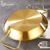 Chảo vàng inox phong cách Hàn Quốc chuyên dụng bày đồ ăn, gà rán, hải sản