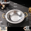 Nồi lẩu inox quai vàng, Nồi lẩu vân sâu lòng quai dẹt phong cách Hàn Quốc