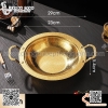 Nồi lẩu vân vàng inox sâu lòng hai quai dẹt, Nồi lẩu inox phong cách Hàn Quốc sang trọng