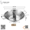 Nồi lẩu 2 ngăn sóng cách điệu, nồi lẩu inox với nhiều kích cỡ khác nhau