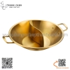 Nồi lẩu 2 ngăn sóng cách điệu, nồi lẩu inox với nhiều kích cỡ khác nhau