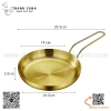 Chảo inox có tay cầm màu vàng , màu bạc kích thước 18cm, 20cm, khay ăn inox có tay cầm, đĩa ăn inox có tay cầm
