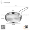 Chảo inox có tay cầm màu vàng , màu bạc kích thước 18cm, 20cm, khay ăn inox có tay cầm, đĩa ăn inox có tay cầm