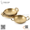 Chảo inox sâu lòng hai quai tròn màu VÀNG nhiều kích thước, Chảo inox nồi ăn món lẩu khô Hàn Quốc