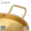 Chảo inox sâu lòng hai quai tròn màu VÀNG nhiều kích thước, Chảo inox nồi ăn món lẩu khô Hàn Quốc