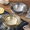 Chảo inox đựng sốt đáy bằng có hai quai cầm, Chén đựng gia vị nước sốt nước chấm inox 304