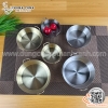Chảo inox đựng sốt đáy bằng có hai quai cầm, Chén đựng gia vị nước sốt nước chấm inox 304