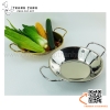 Chảo inox sâu lòng bày đồ ăn, sườn cay món Thái có hai quai cầm