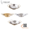Chảo inox sâu lòng bày đồ ăn, sườn cay món Thái có hai quai cầm