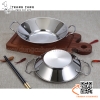 Chảo inox sâu lòng bày đồ ăn, sườn cay món Thái có hai quai cầm