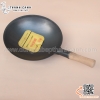 Chảo thép sâu lòng có tay cầm cán gỗ Hongkong, chảo thép carbon phủ chống dính