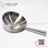 Chao inox đục lỗ , Vợt inox đục lỗ, chao xương inox cán gỗ, chao đục lỗ cán inox