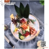 Chậu vân gỗ chất liệu nhựa ABS có tay cầm bày ca hồi, sashimi, hải sản cao cấp