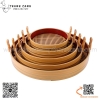 Chậu vân gỗ chất liệu nhựa ABS có tay cầm bày ca hồi, sashimi, hải sản cao cấp