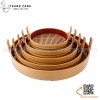 Chậu vân gỗ chất liệu nhựa ABS có tay cầm bày ca hồi, sashimi, hải sản cao cấp