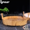Chậu vân gỗ chất liệu nhựa ABS có tay cầm bày ca hồi, sashimi, hải sản cao cấp
