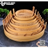Chậu vân gỗ chất liệu nhựa ABS có tay cầm bày ca hồi, sashimi, hải sản cao cấp