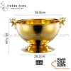 Xô ngâm rượu đầu hươu cỡ lớn, bâu rượu inox có chân đế ĐK 39cm