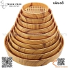 Chậu gỗ bày sushi, sashimi giả nhựa phong cách Nhật Bản