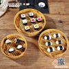 Chậu gỗ bày sushi, sashimi giả nhựa phong cách Nhật Bản