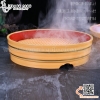 Chậu gỗ bày sushi, sashimi giả nhựa phong cách Nhật Bản