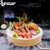 Chậu gỗ bày sushi, sashimi giả nhựa phong cách Nhật Bản