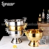 Bâu inox ướp lạnh chai bia rượu vang tại bàn có chân đế