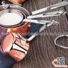 Cốc rót sốt, Cup đong inox, thìa định lượng inox 304 màu vàng hồng cao cấp