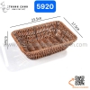 Rổ mây hình chữ nhật màu nâu nhiều kích cỡ