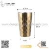 Cốc inox hai lớp van sóng nước màu trắng , màu vàng
