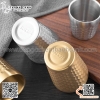 Cốc inox hai lớp van sóng nước màu trắng , màu vàng