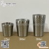 Cốc Inox, ly inox 304 hai lớp hoa văn tổ ong màu TRẮNG. Ly inox uống nước uống cà phê uống bia cách nhiệt