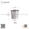 Cốc Inox, ly inox 304 hai lớp hoa văn tổ ong màu TRẮNG. Ly inox uống nước uống cà phê uống bia cách nhiệt