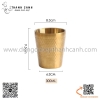 Cốc inox kim cương màu Vàng , ly inox tổ ong vàng , kết cấu hai lớp giữ nhiệt bằng inox 304 cao cấp